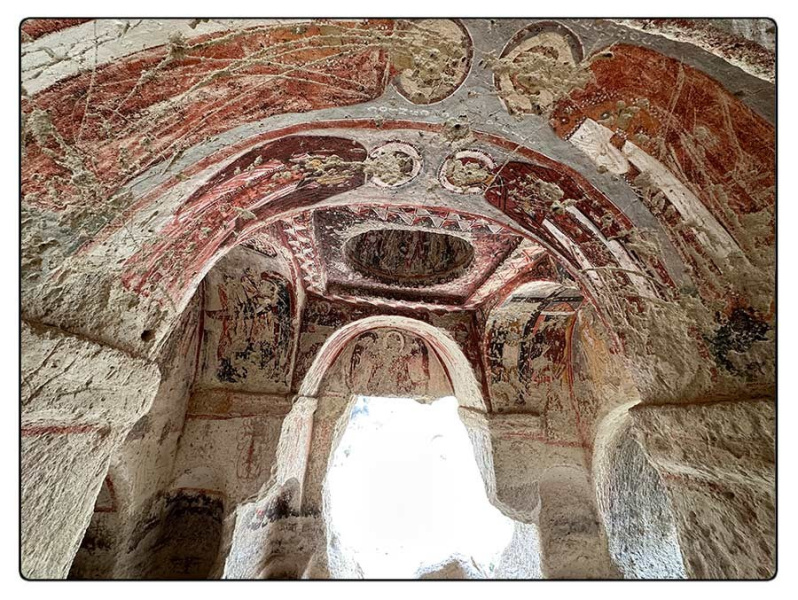 © Vittoria Amati | Balkan Daresi, chiesa n 4, soffitto | Orthaisar, Cappadocia